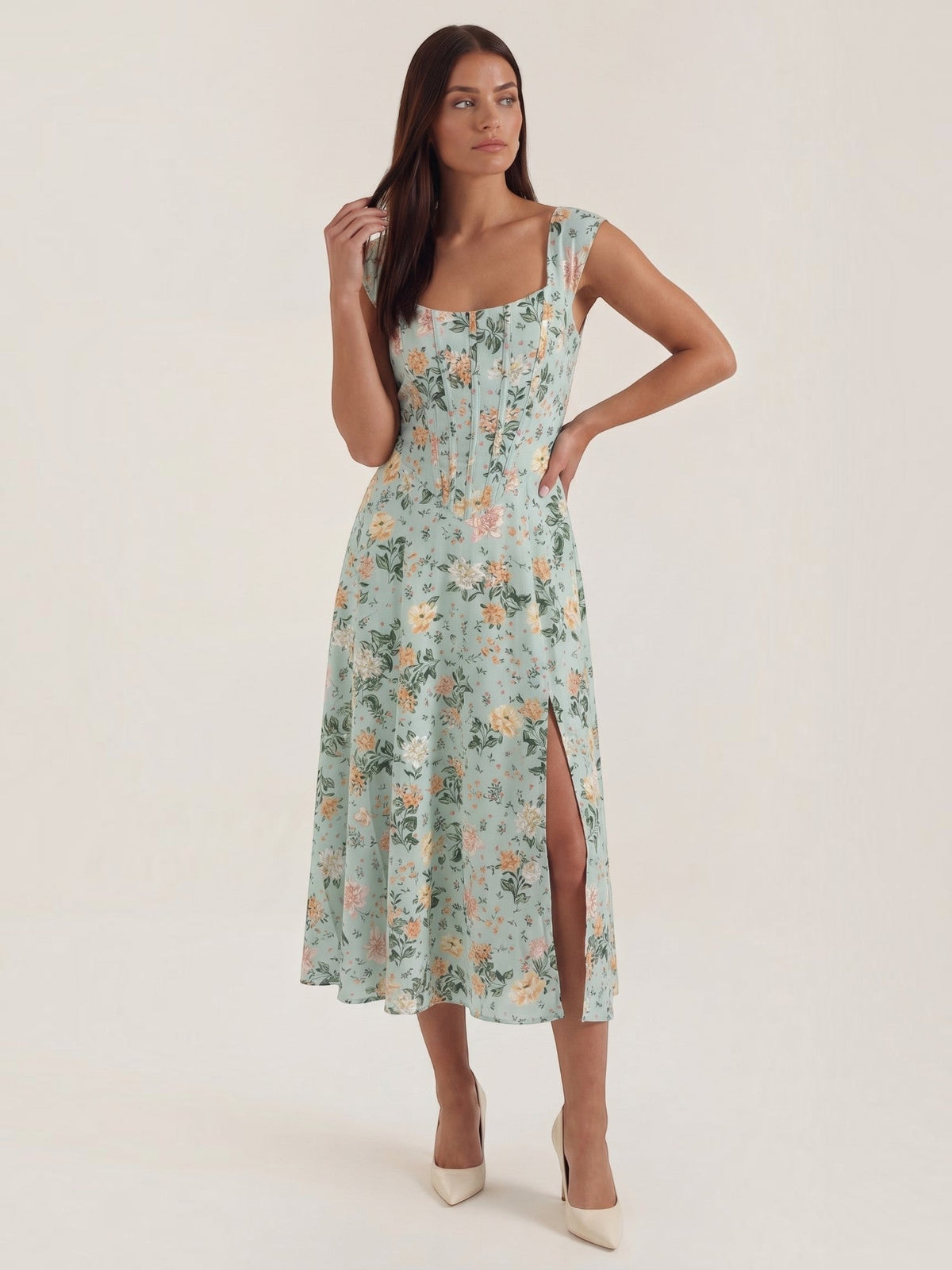 Dahlia Robe Midi D'Été
