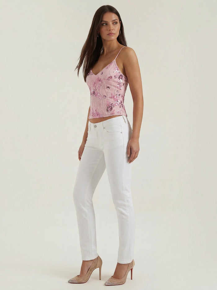 Dottie Top À Sequins Col V