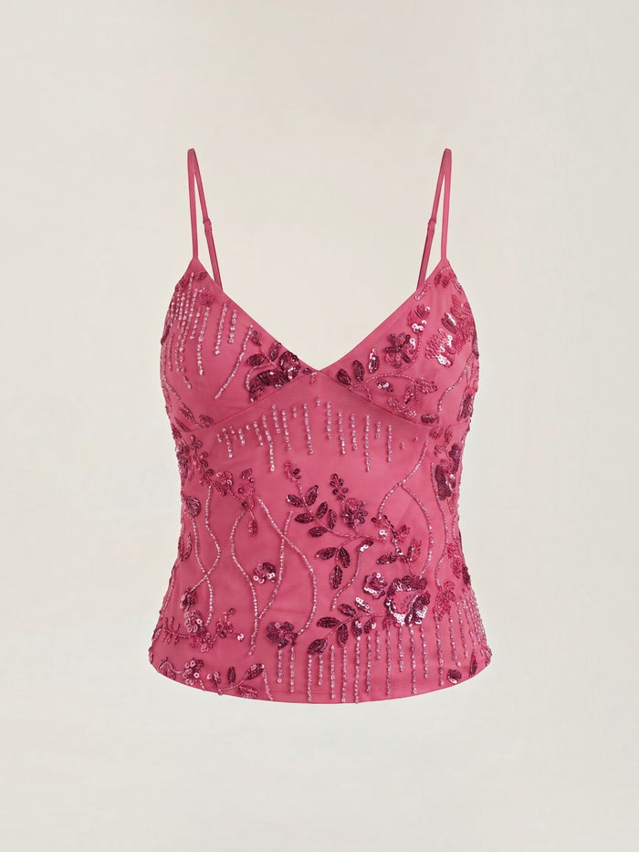 Dottie Top À Sequins Col V
