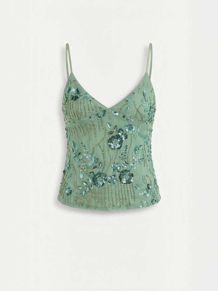 Dottie Top À Sequins Col V