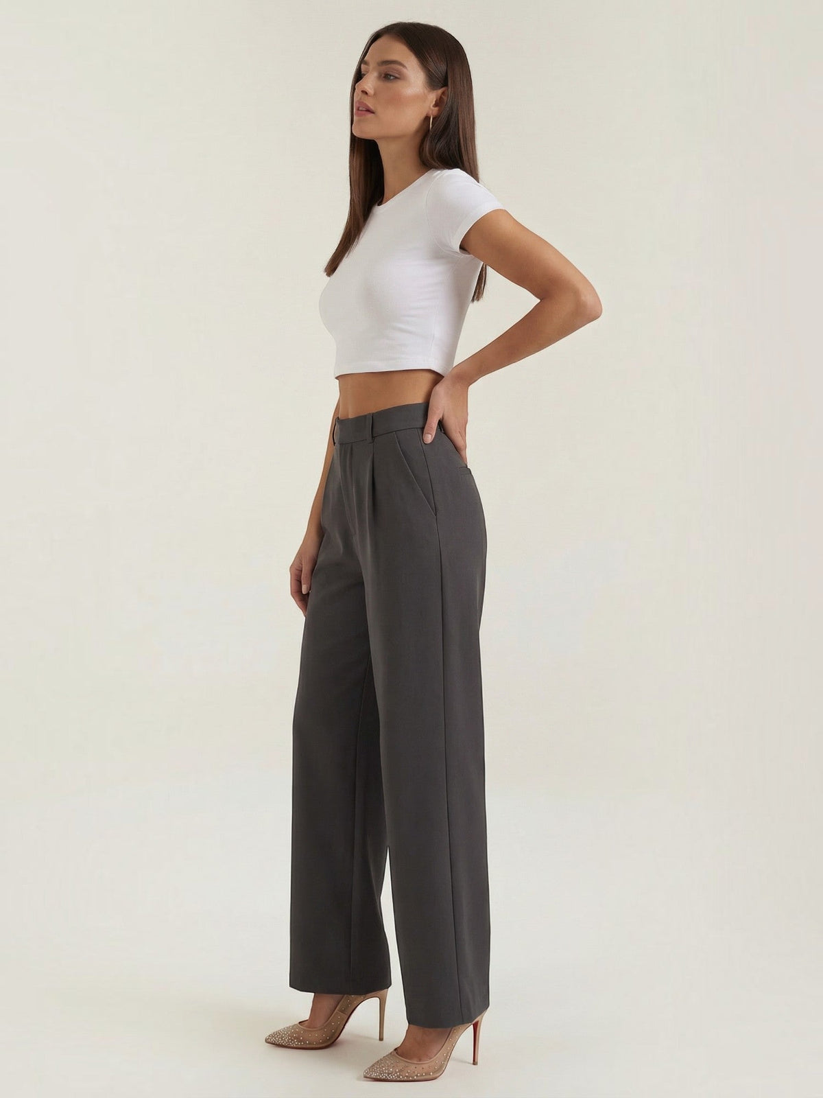 Emma Pantalon À Jambe Large