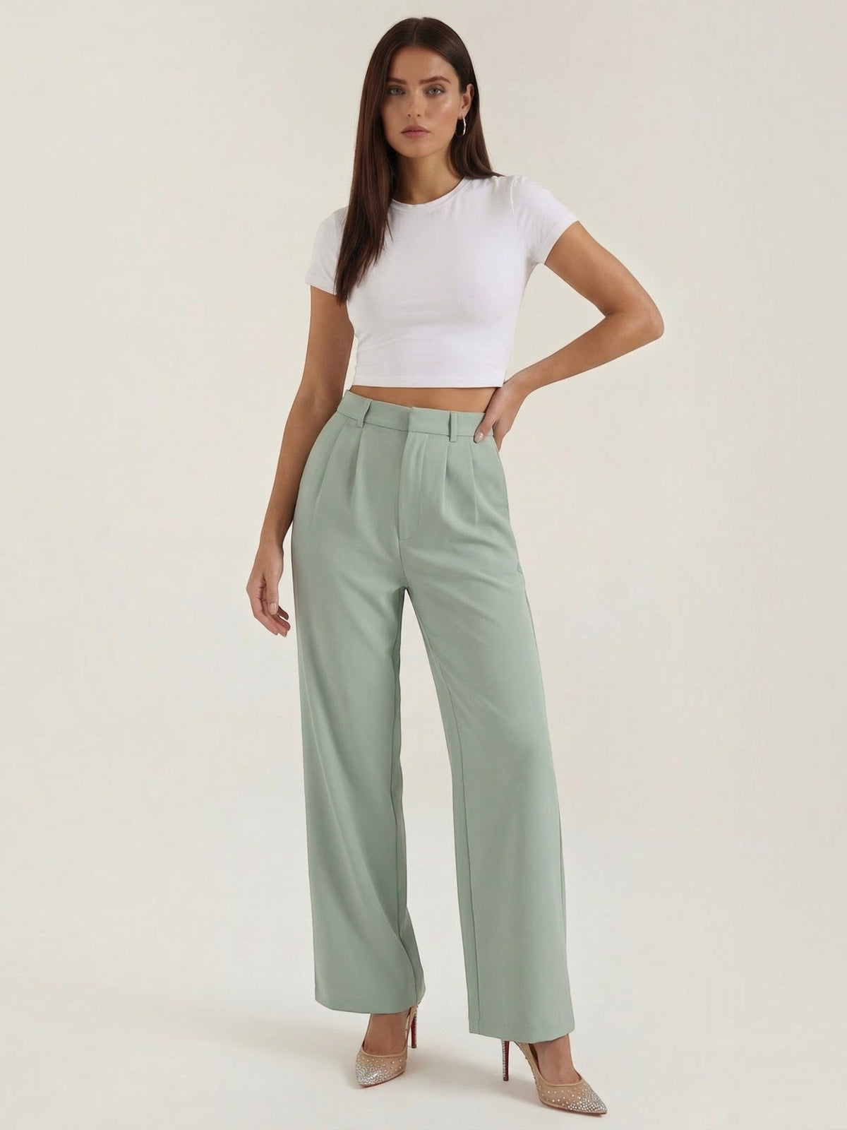 Emma Pantalon À Jambe Large