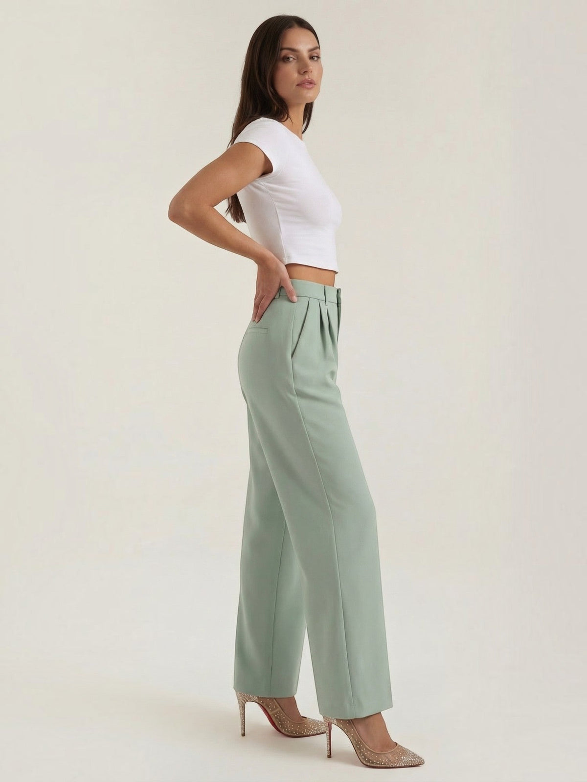 Emma Pantalon À Jambe Large