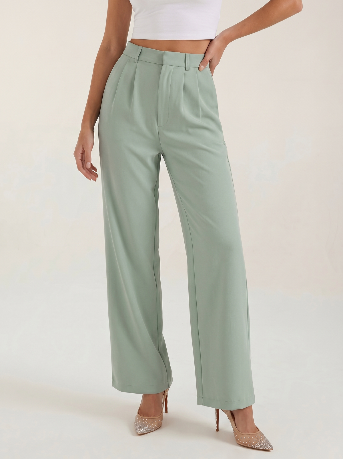 Emma Pantalon À Jambe Large