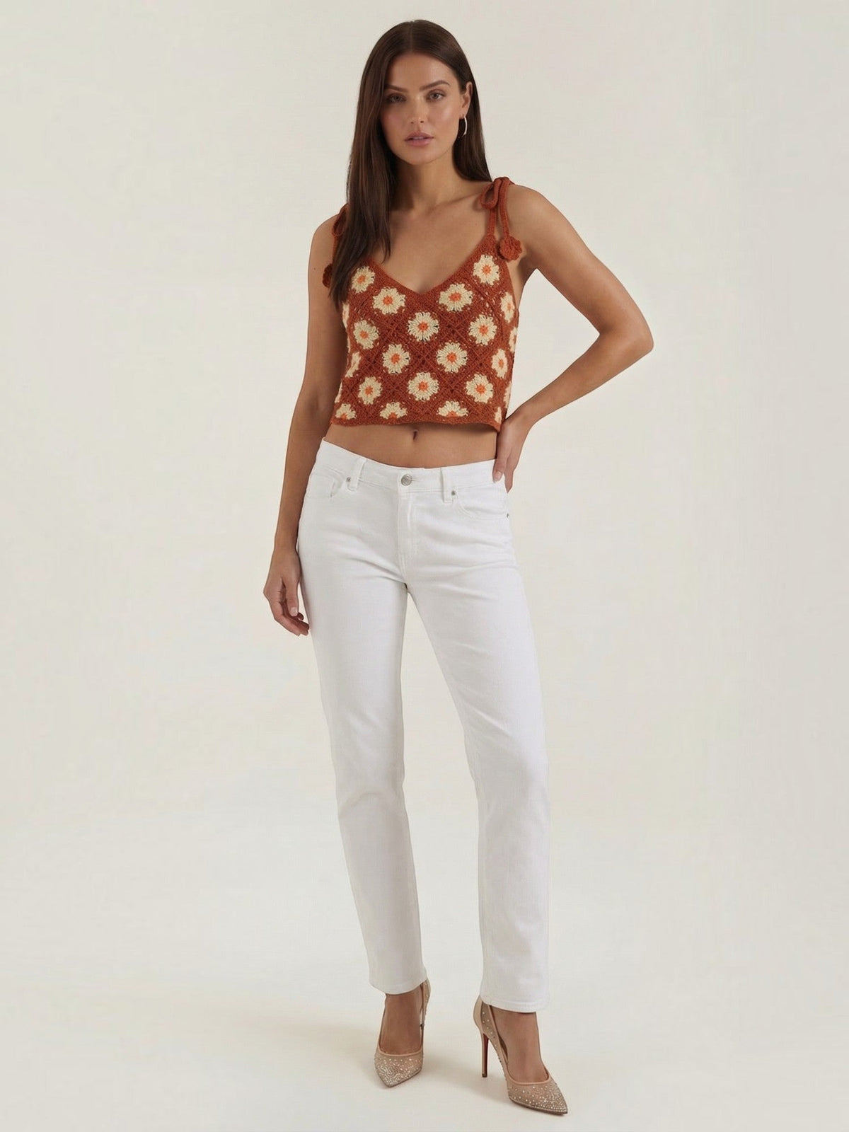 Gretchen Top Crochet À Imprimé Fleuri