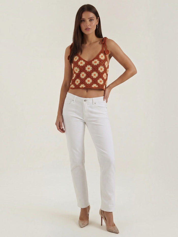 Gretchen Top Crochet À Imprimé Fleuri