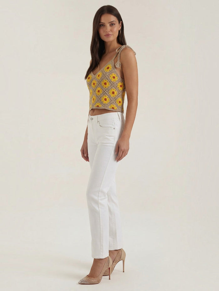 Gretchen Top Crochet À Imprimé Fleuri