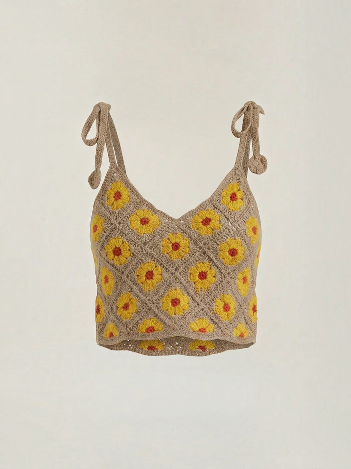 Gretchen Top Crochet À Imprimé Fleuri