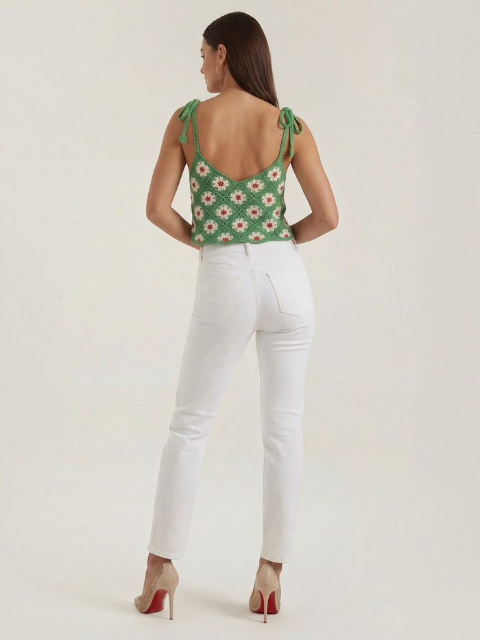 Gretchen Top Crochet À Imprimé Fleuri
