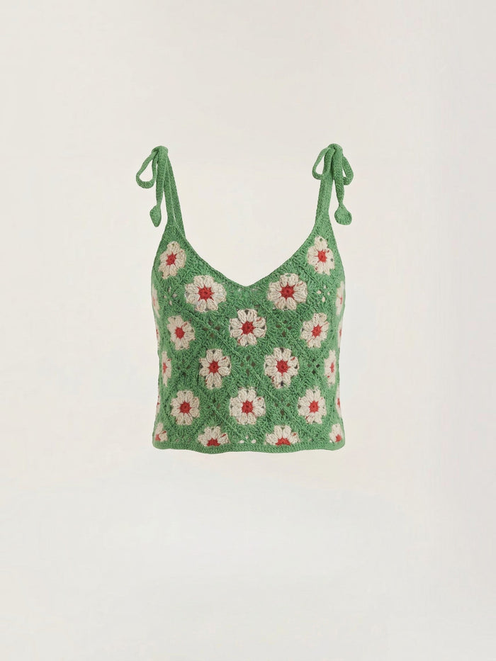 Gretchen Top Crochet À Imprimé Fleuri