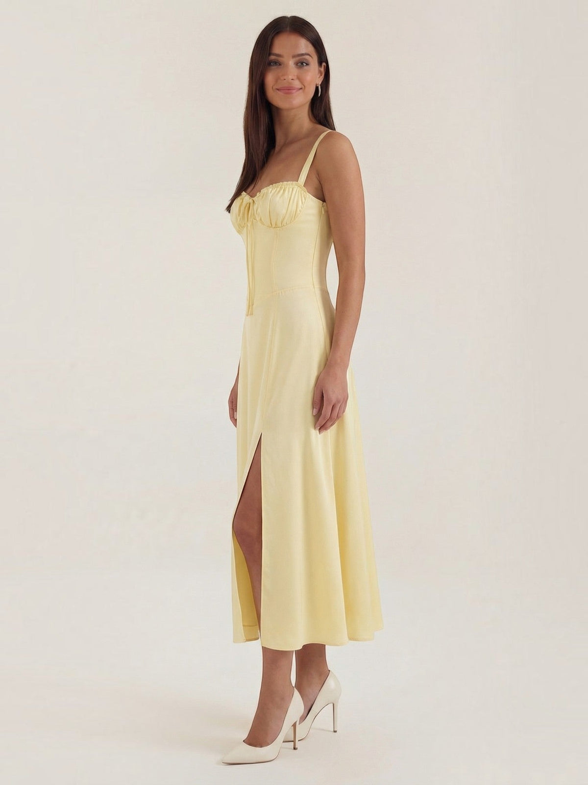 Jade Robe Midi À Lacets