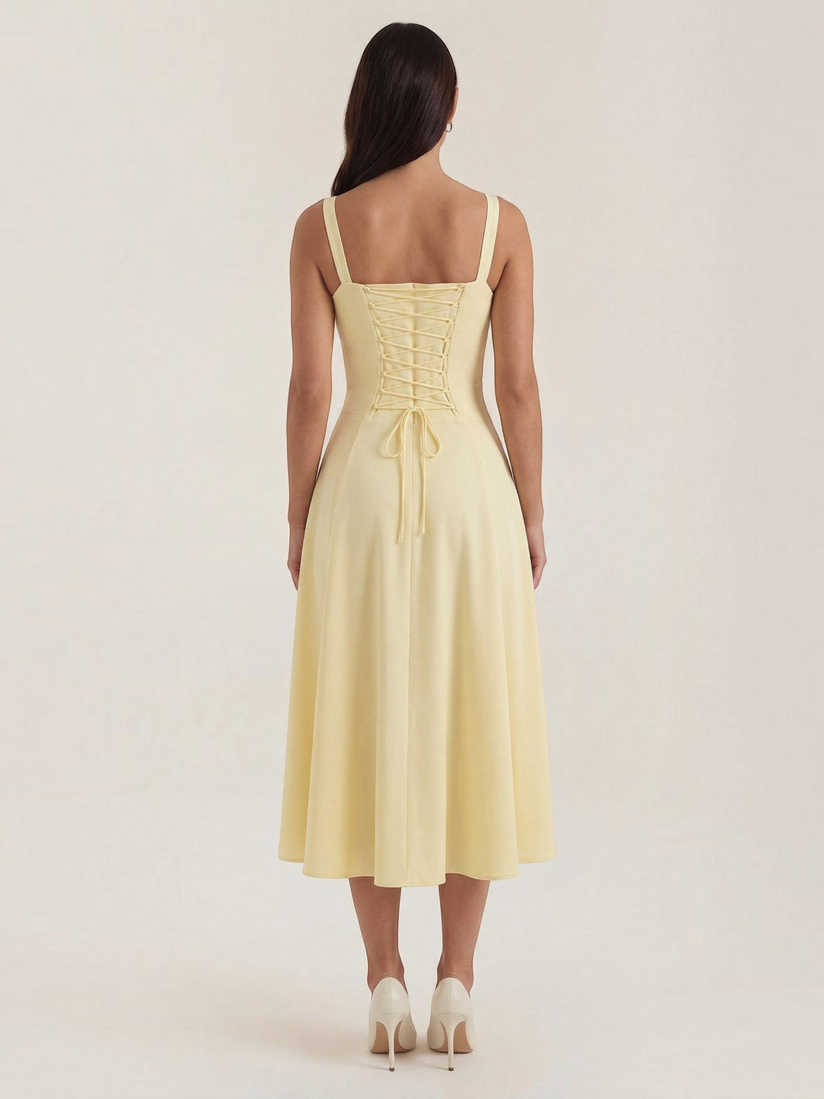Jade Robe Midi À Lacets