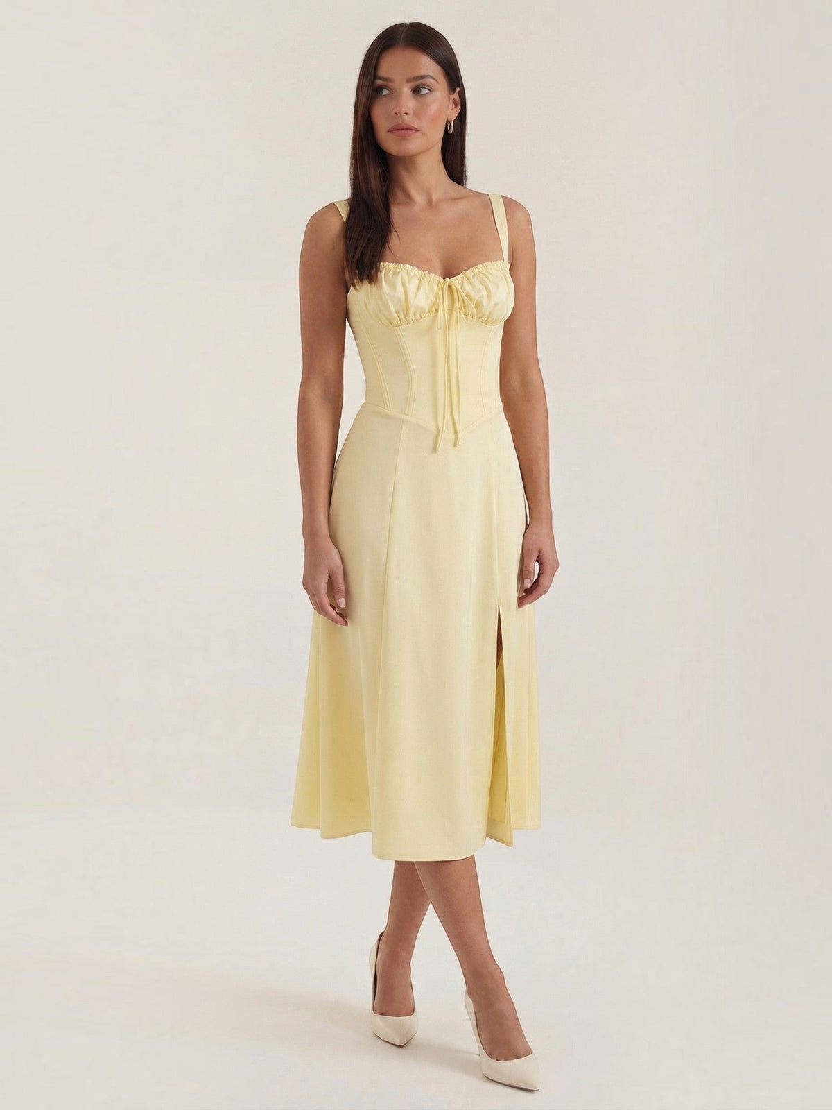 Jade Robe Midi À Lacets