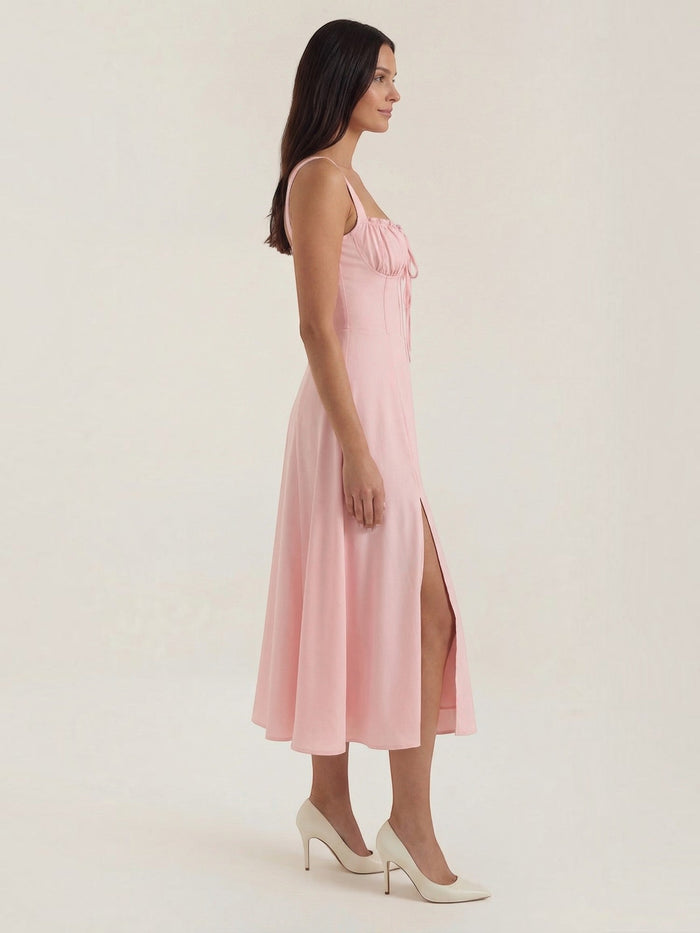 Jade Robe Midi À Lacets