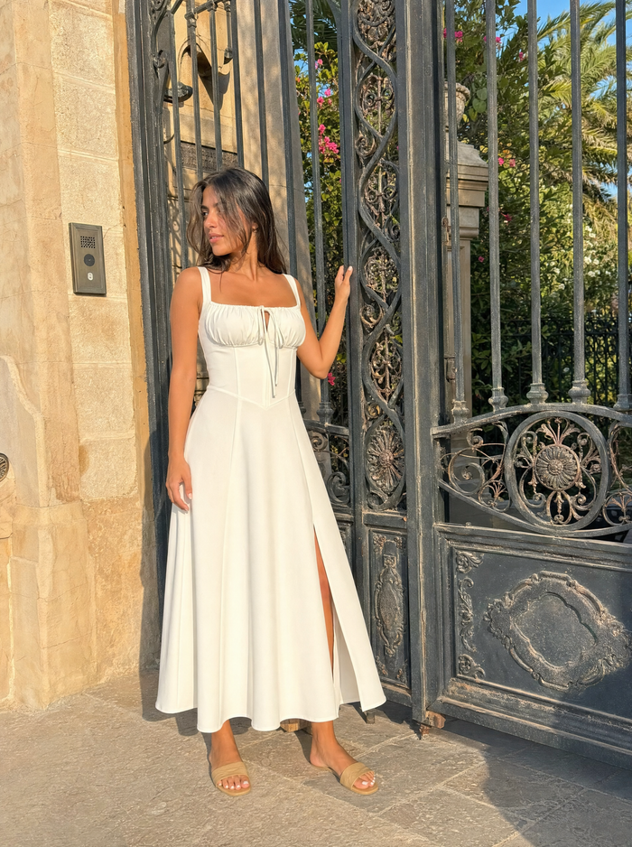 Jade Robe Midi À Lacets