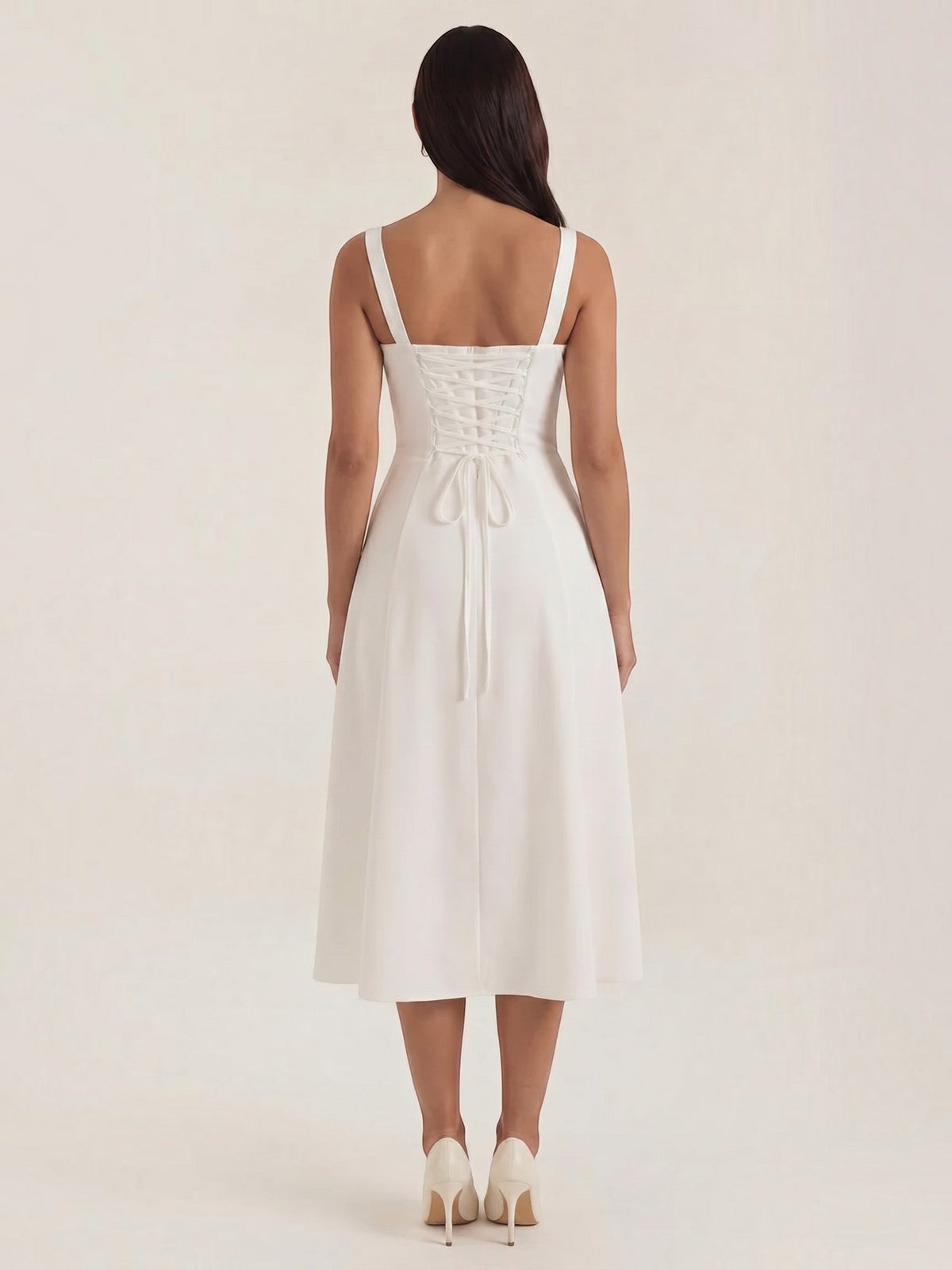 Jade Robe Midi À Lacets