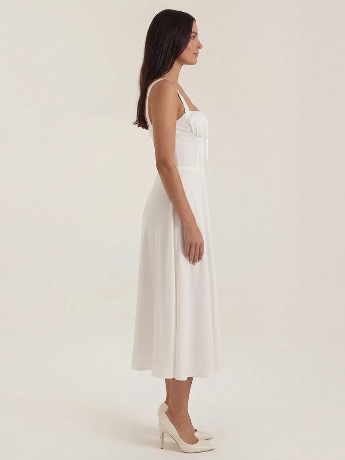 Jade Robe Midi À Lacets