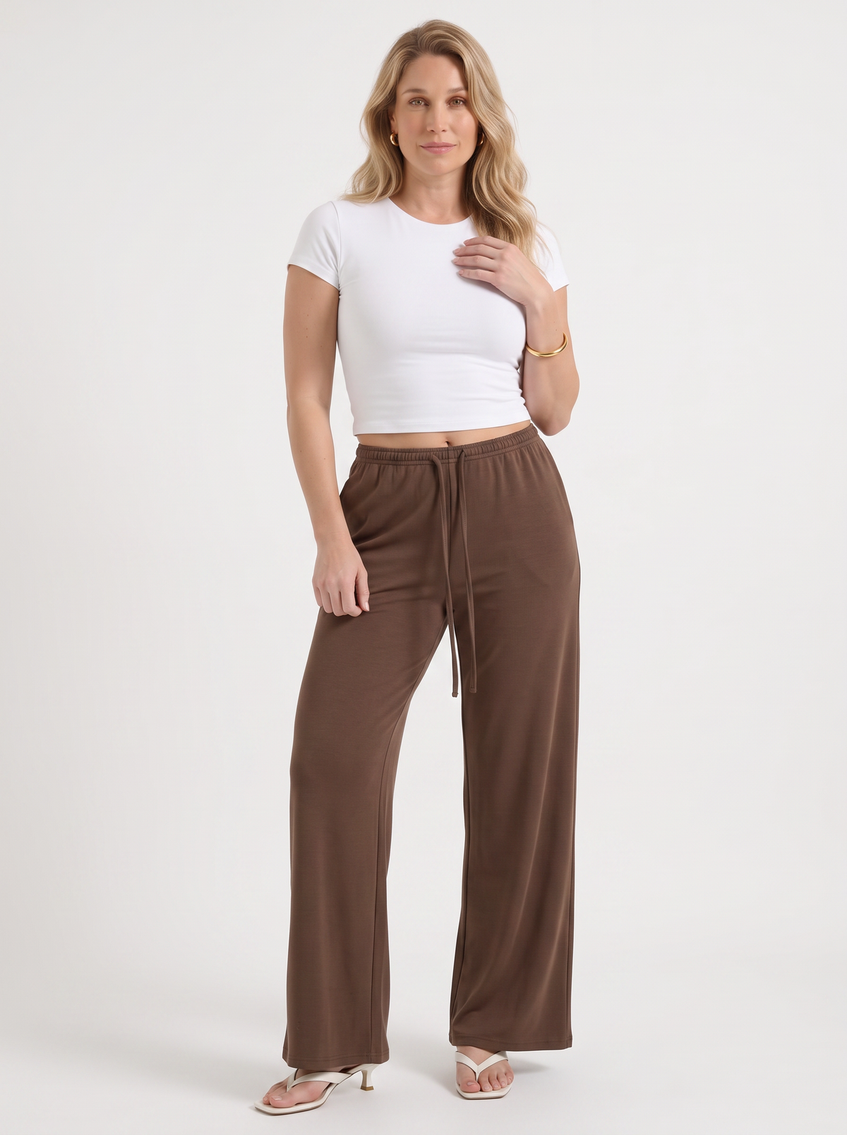 Kendra Pantalon Large À Cordon De Serrage