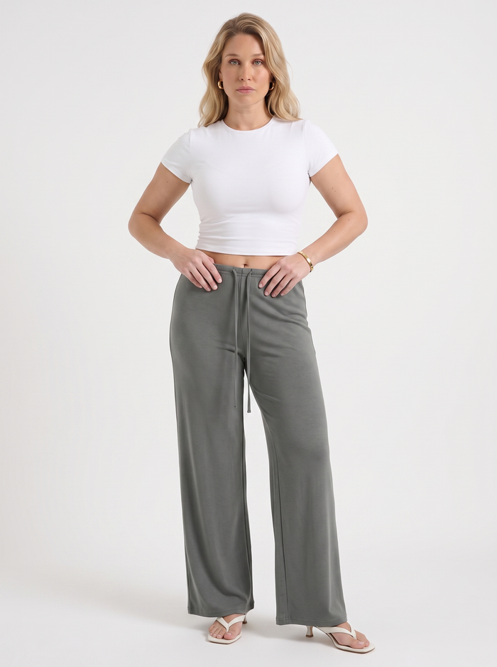 Kendra Pantalon Large À Cordon De Serrage
