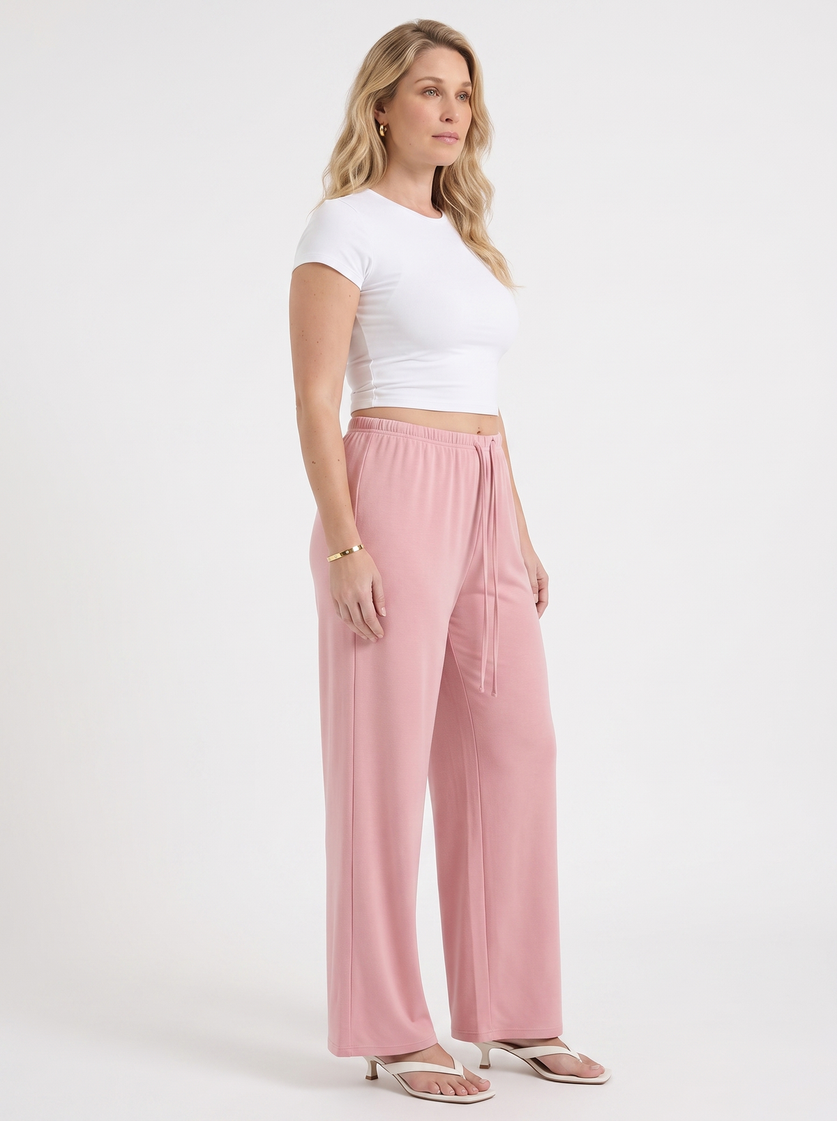 Kendra Pantalon Large À Cordon De Serrage