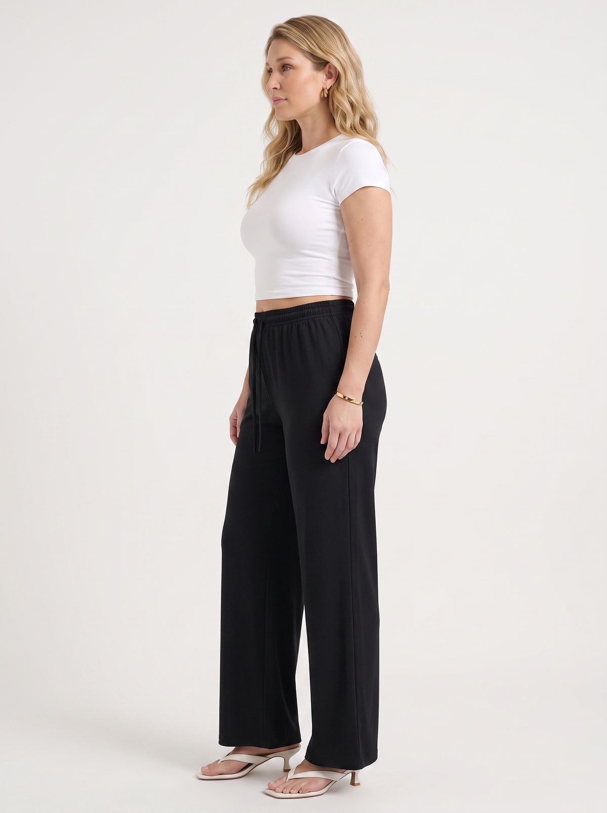 Kendra Pantalon Large À Cordon De Serrage