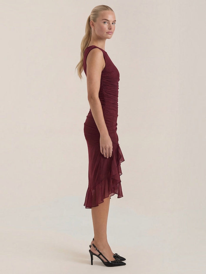 Ramona Robe Midi À Volants