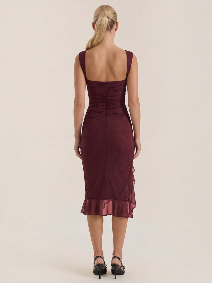 Ramona Robe Midi À Volants