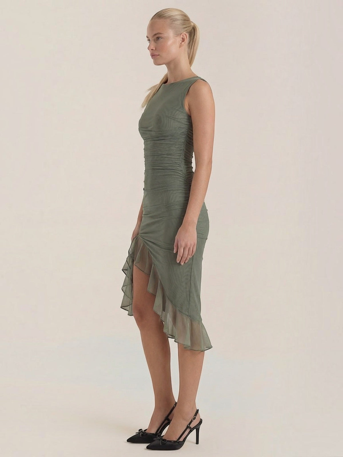 Ramona Robe Midi À Volants