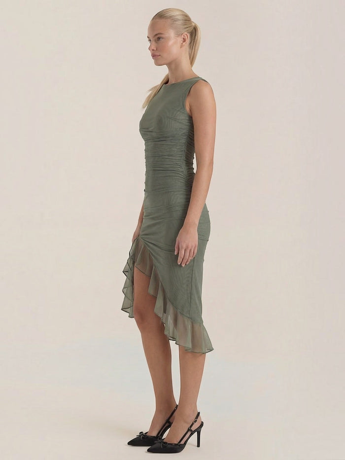 Ramona Robe Midi À Volants