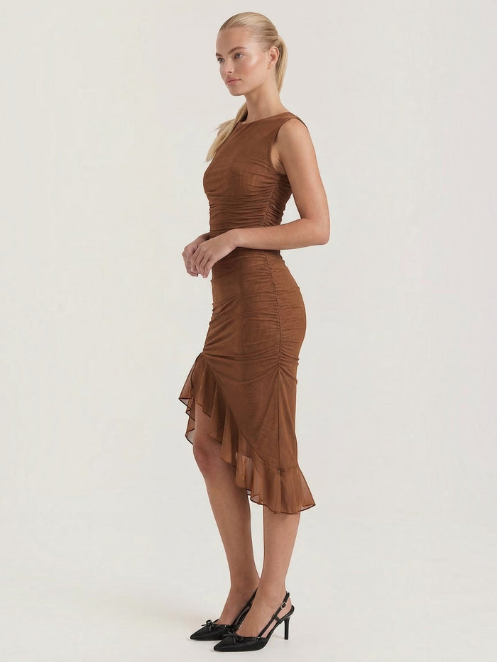 Ramona Robe Midi À Volants