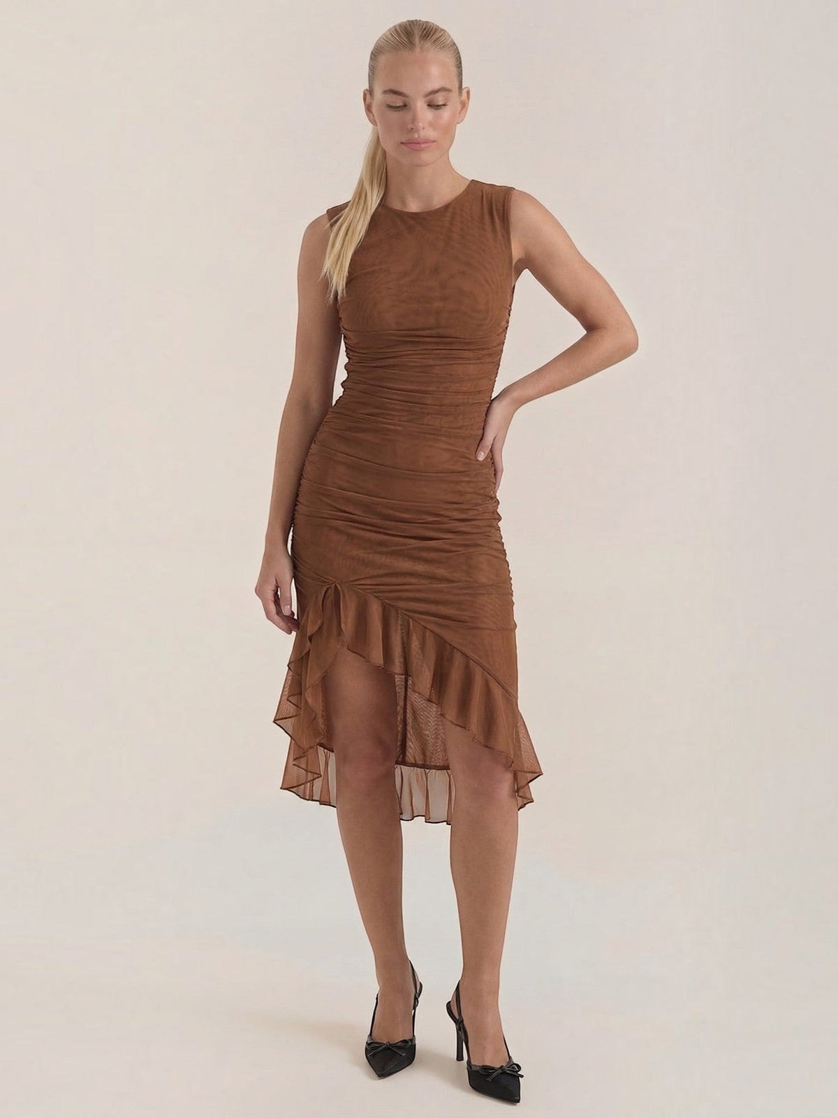 Ramona Robe Midi À Volants