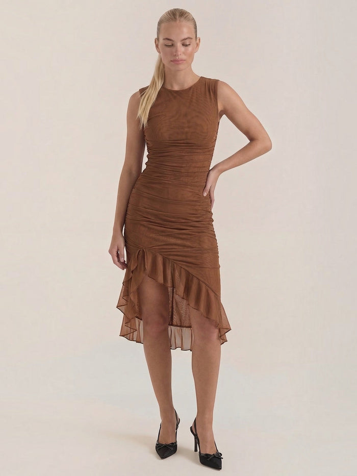 Ramona Robe Midi À Volants