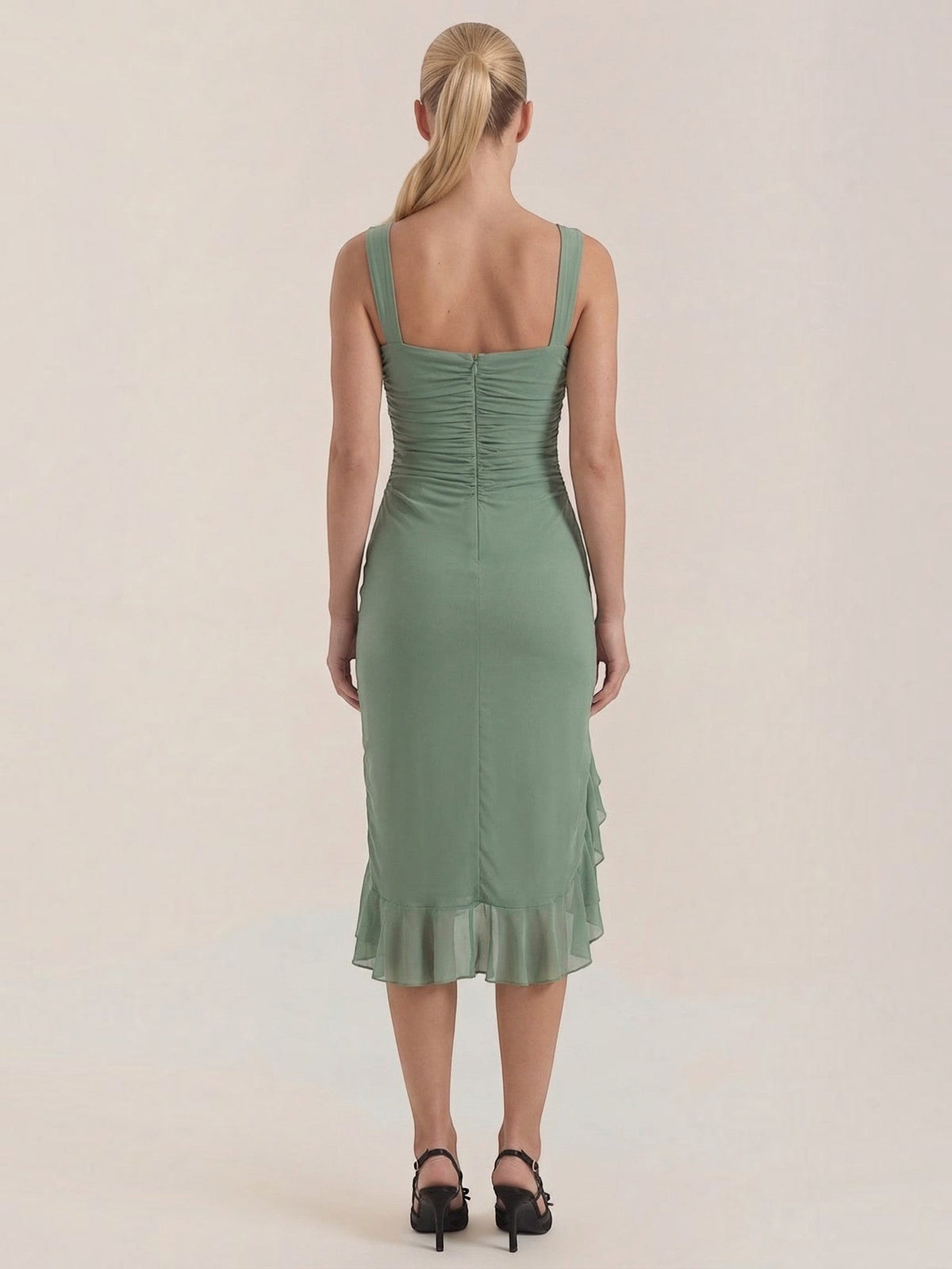 Ramona Robe Midi À Volants
