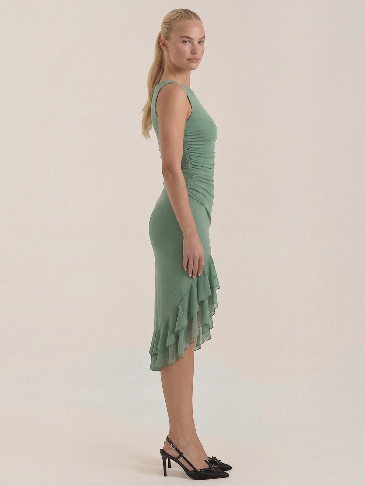 Ramona Robe Midi À Volants