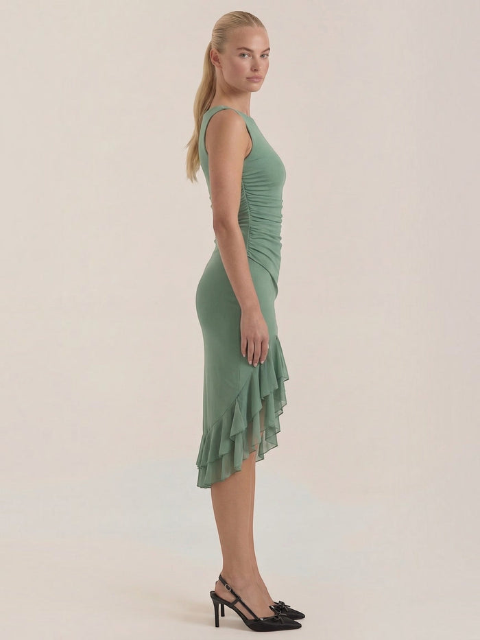 Ramona Robe Midi À Volants