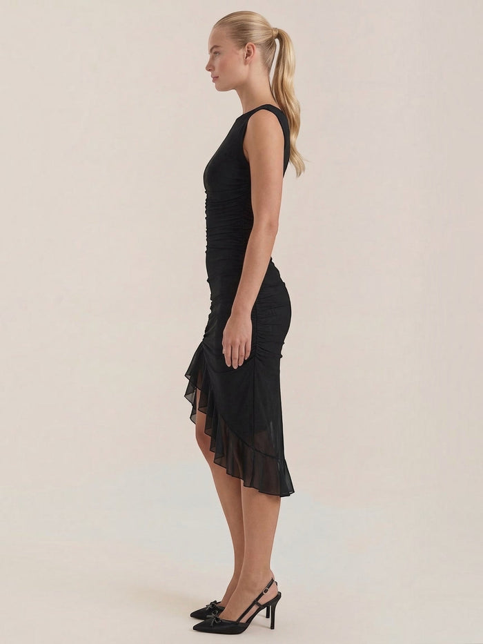 Ramona Robe Midi À Volants