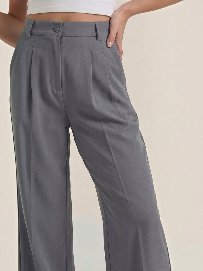 Rebecca Pantalon Taille Haute En Tissu