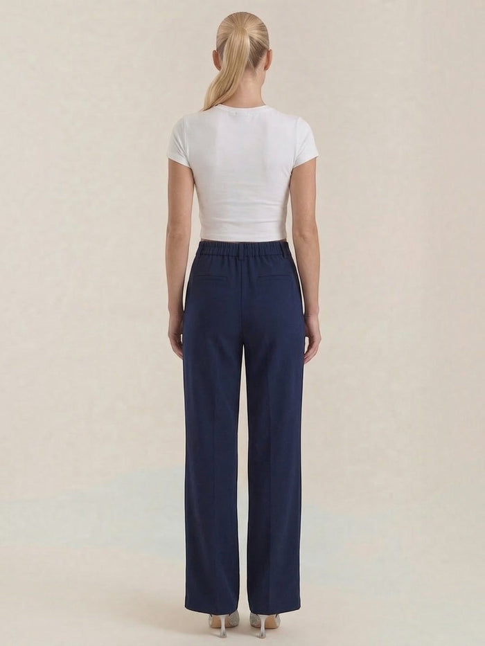 Rebecca Pantalon Taille Haute En Tissu