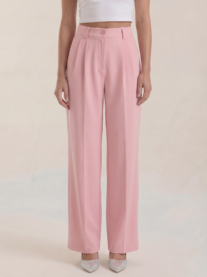 Rebecca Pantalon Taille Haute En Tissu