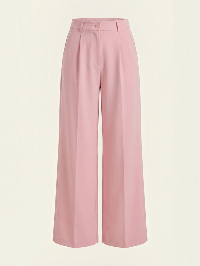 Rebecca Pantalon Taille Haute En Tissu