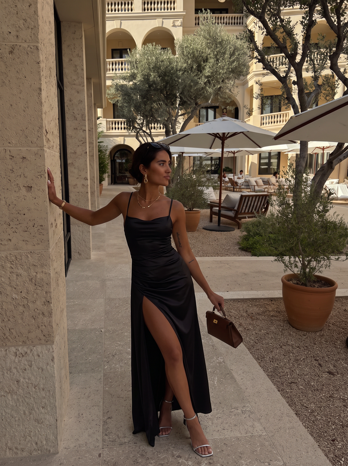 Rhiannon Robe Longue Satinée Maxi