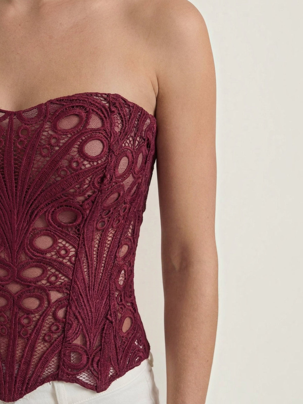Robyn Bustier Sans Bretelles En Dentelle