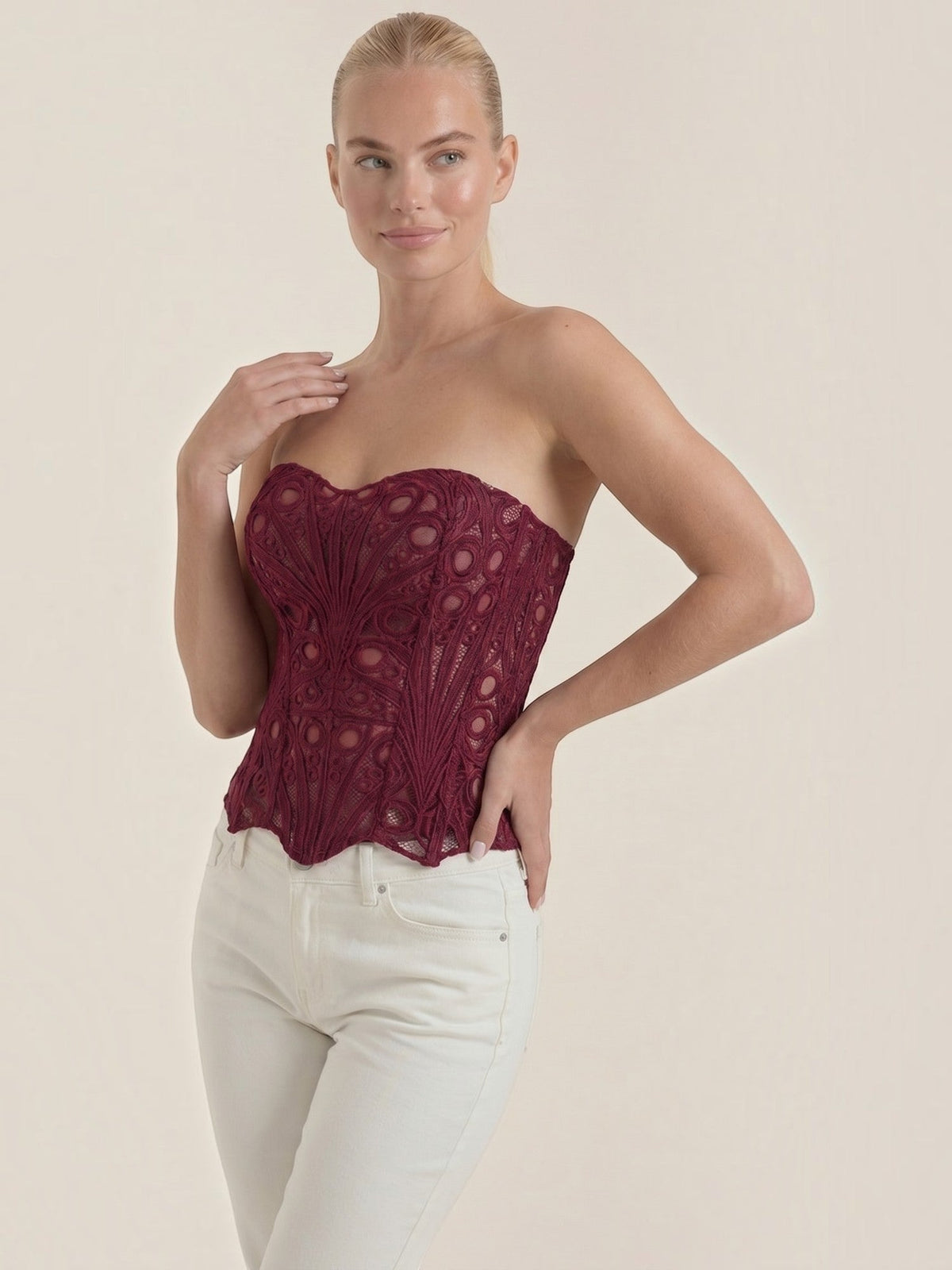 Robyn Bustier Sans Bretelles En Dentelle