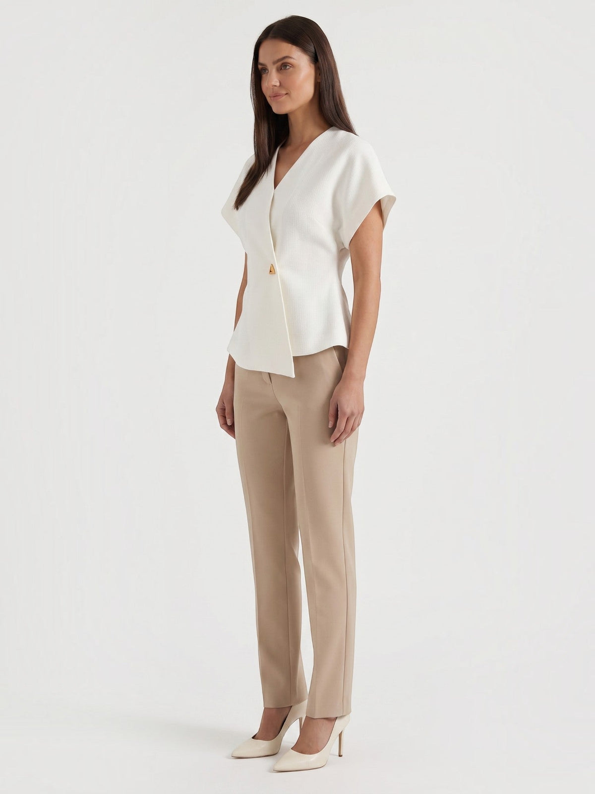 Amy Blazer Haut À Effet Portefeuille Asymétrique