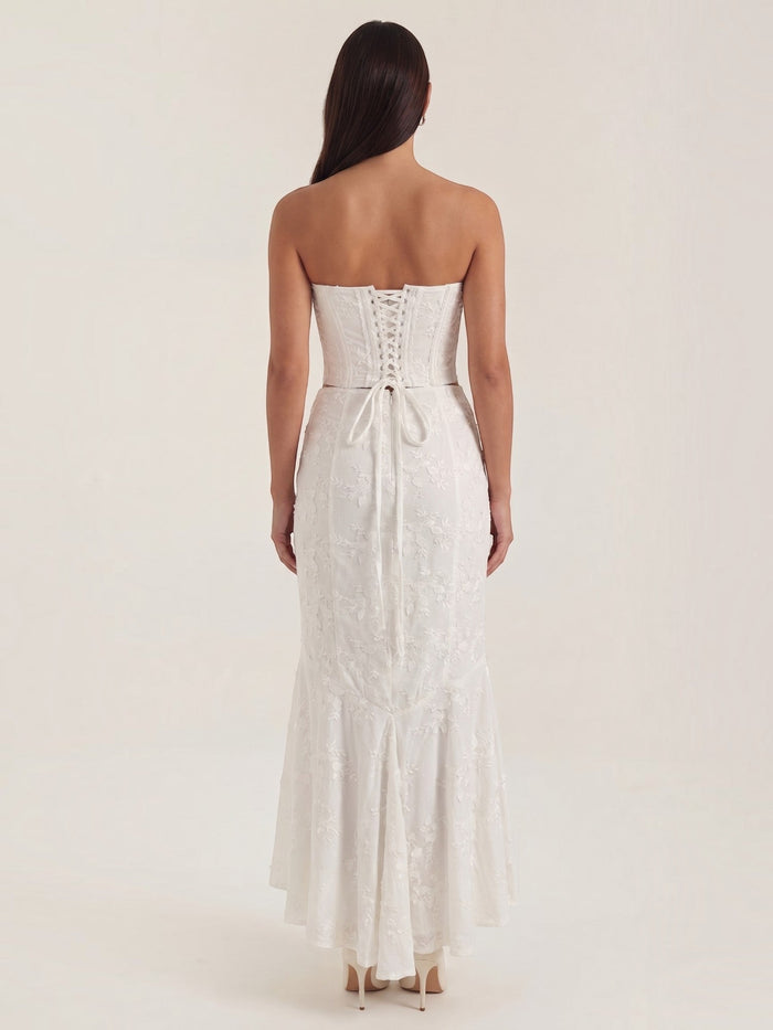 Anastasia Robe Longue Corset En Dentelle