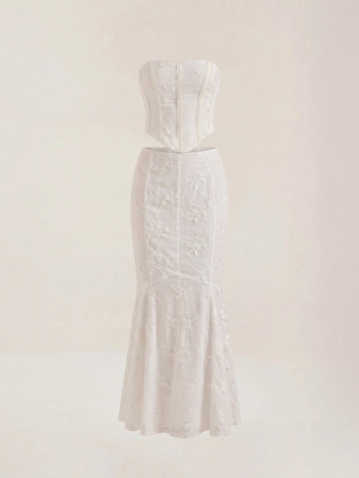 Anastasia Robe Longue Corset En Dentelle