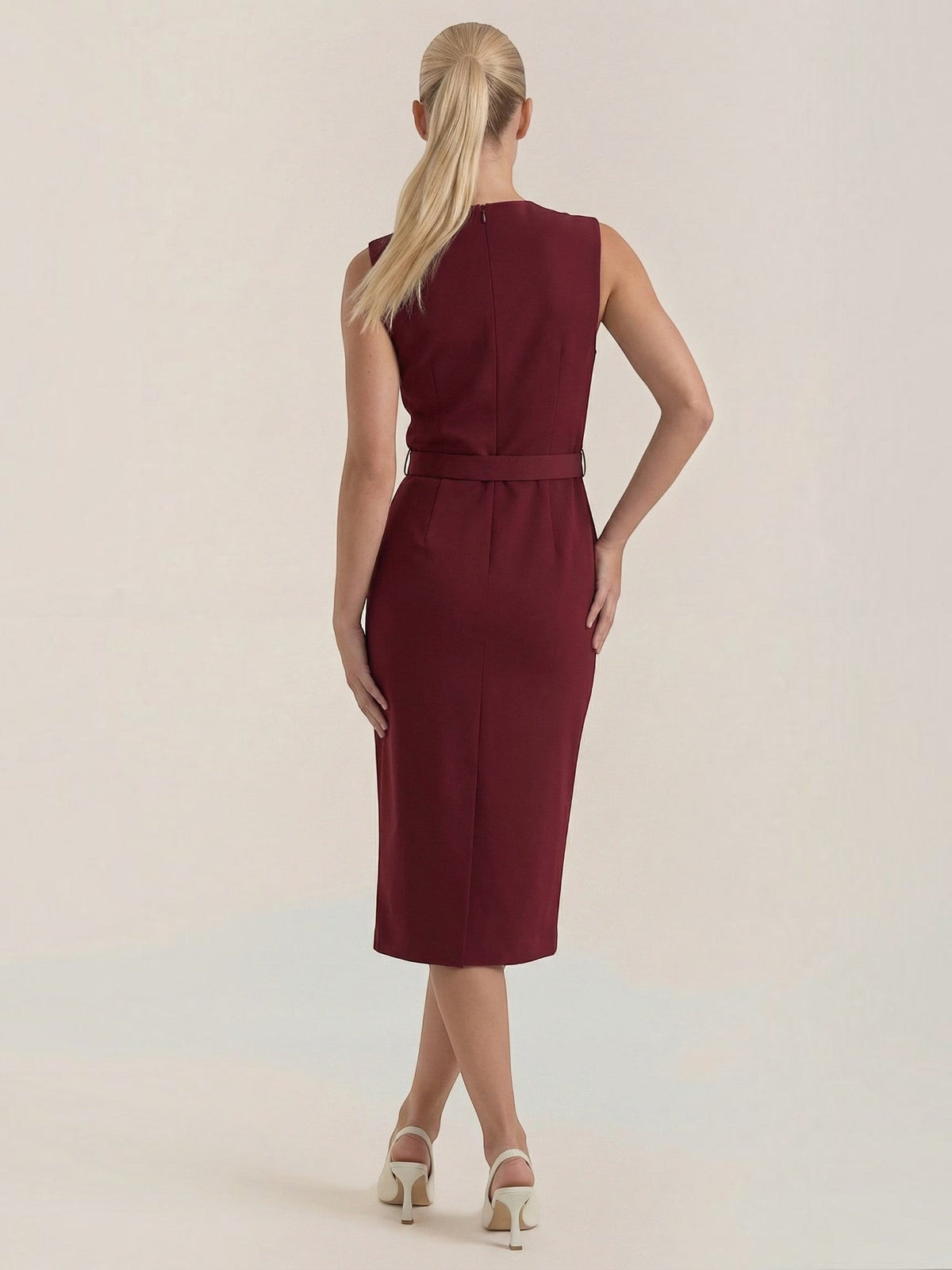 Arlene Robe Midi À Boutons Dorés