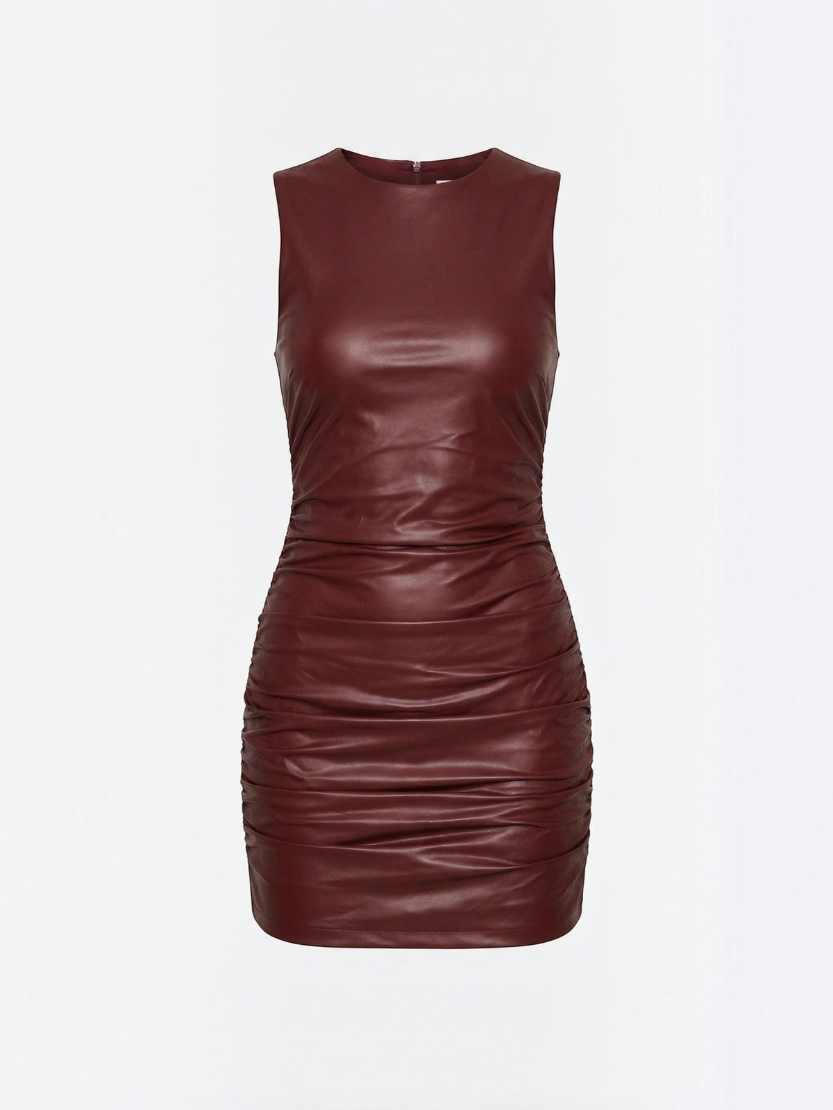 Bernice Robe Courte Effet Cuir Brillant