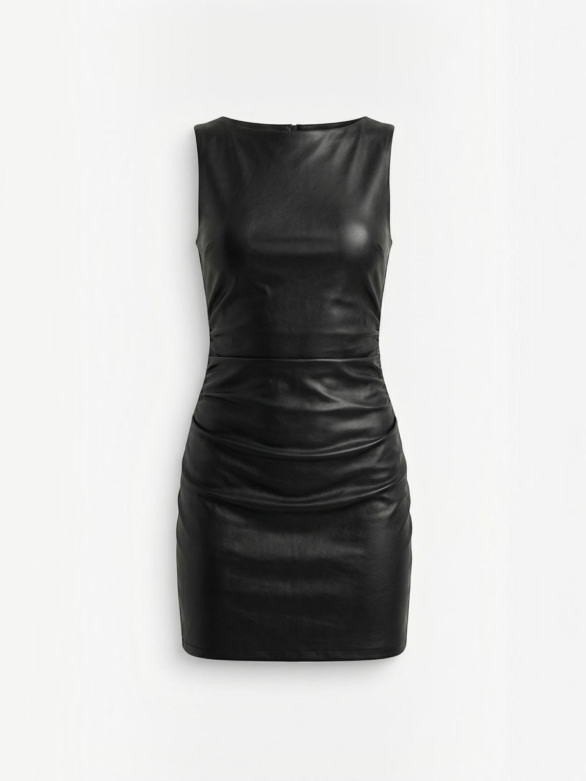 Bernice Robe Courte Effet Cuir Brillant