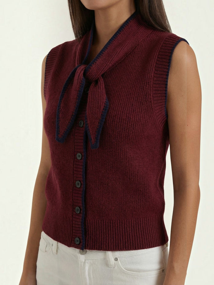 Blair Gilet En Maille À Col Nœud